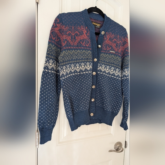VTG Geiger Fair Isle Cardigan - Picture 2 of 12